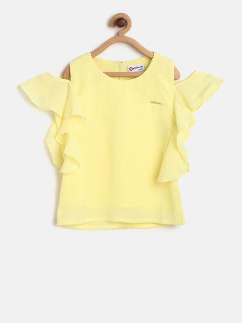 Peppermint Girls Yellow Solid Top